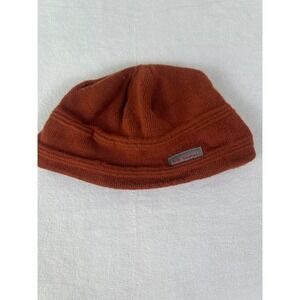 Bula Beanie Hat Mens OSFM Orange Fleece Lined Knit Winter Cap Indie Hipster Y2K
